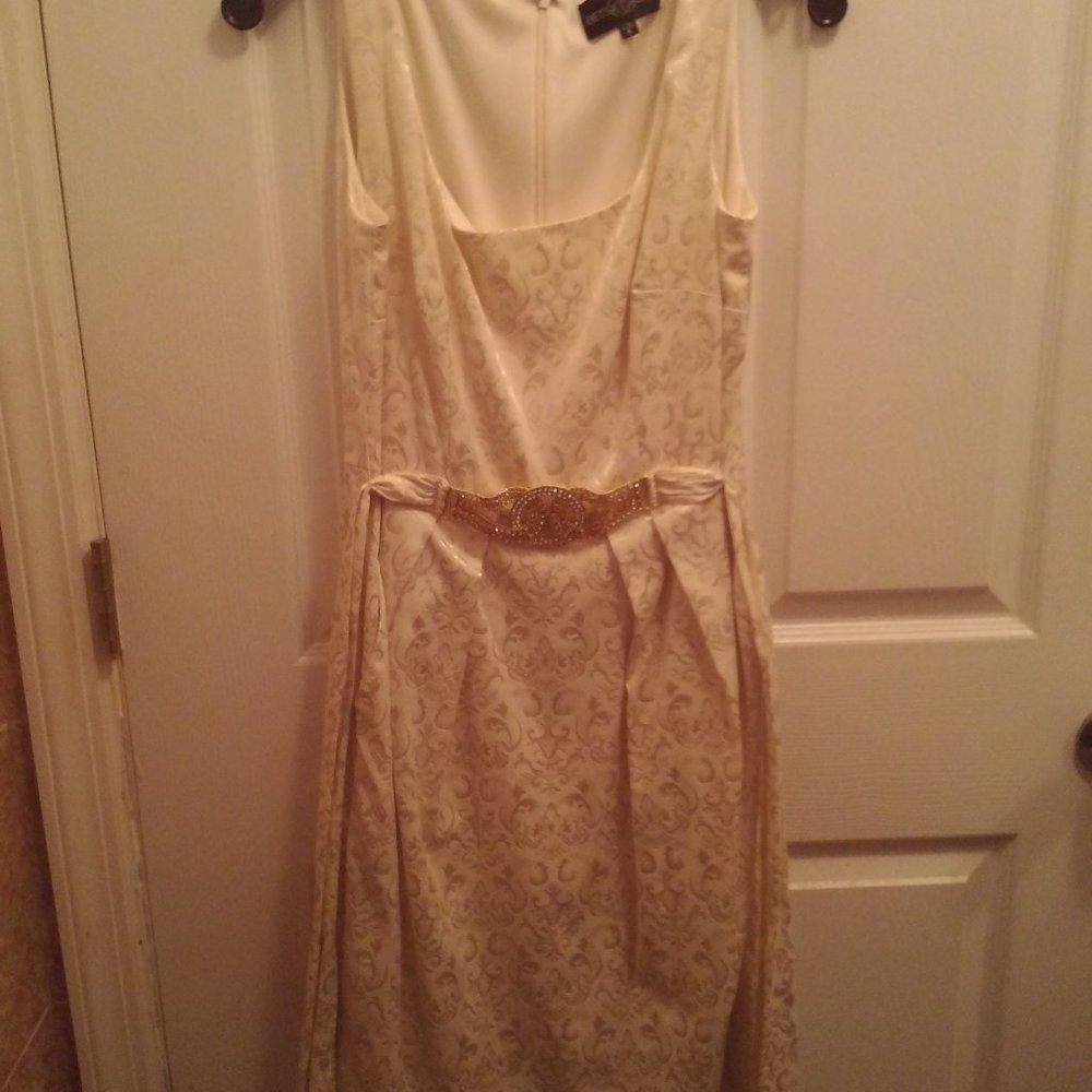 Ivory Brocade Dress